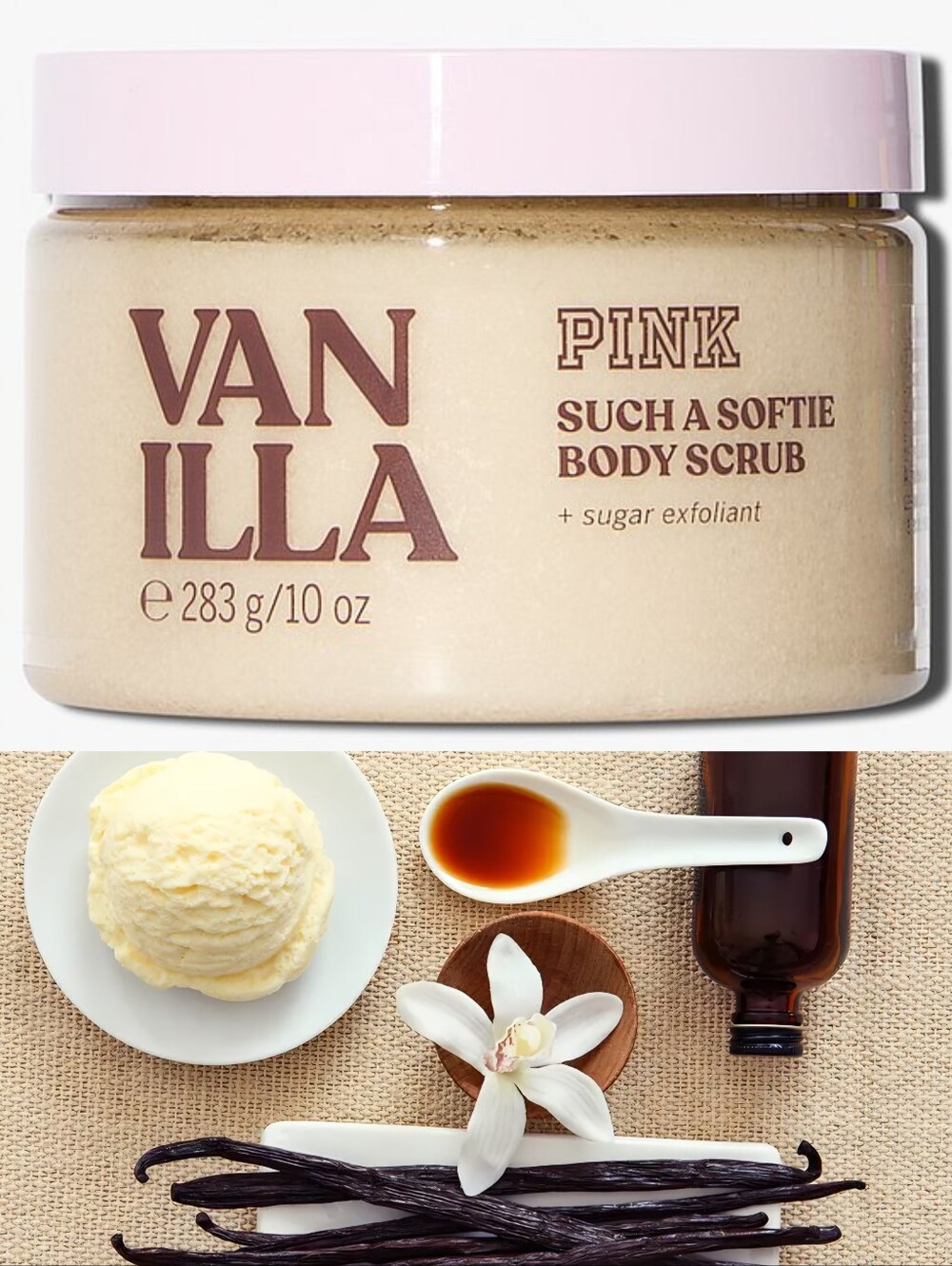 PINK Victoria's Secret Vanilla Such A Softie Sugar Exfoliating Body Scrub 10oz